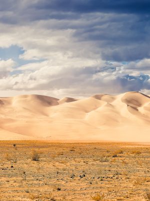 Eureka Sand Dunes Expansive desert landscape with clouds
